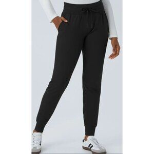 Halara High Waisted Drawstring Casual Jogger Size Large Black Pockets NWT $54